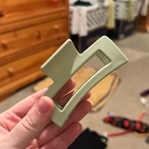 Sage green hair clip